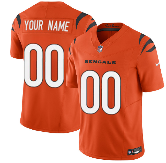 Men's Cincinnati Bengals Active Player Custom Orange 2023 F.U.S.E. Vapor Untouchable Alternate Limited Football Stitched Jersey